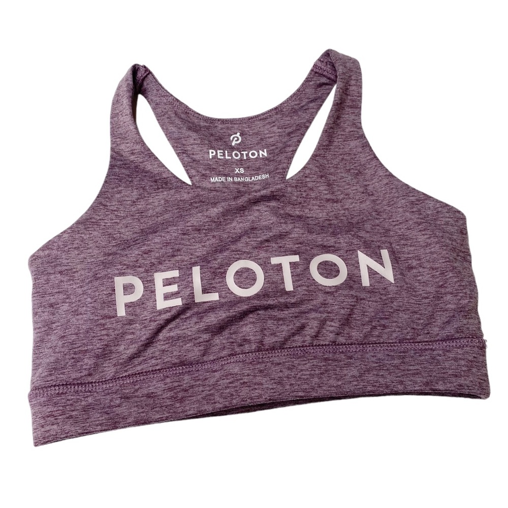 Peloton Embrace Racerback Heathered Purple Sports Bra Size XS - Picture 3 of 6